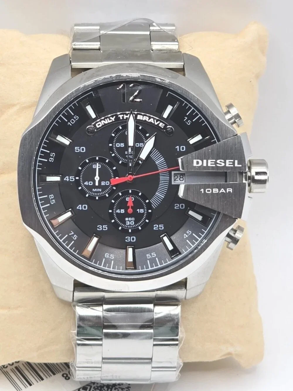 Diesel Mega Chief Men's Silver Stainless Steel Chronograph Watch DZ4417